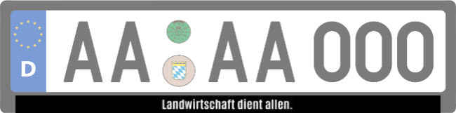 Landwirtschaft dient allen. Kennzeichenhalter Schild smart bunt schilder selbst gestalten