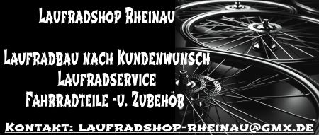 Laufradshop Rheinau Firma Schild smart spannend informativ auffallend schilder selbst gestalten