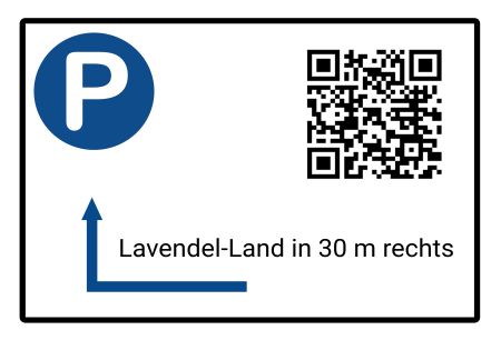 Lavendel-Land Wegweiser Schild kreativ informativ auffallend schilder selbst gestalten