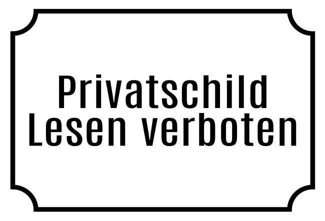 Lesen verboten Privat-Pakete Schild informativ auffallend schilder selbst gestalten