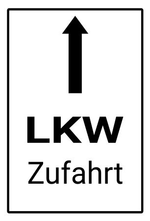 LKW Zufahrt Wegweiser Schild smart spritzig schilder selbst gestalten