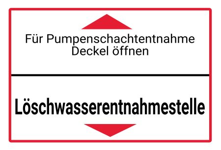 Löschwasserentnahmestelle Hinweis Schild informativ auffallend schilder selbst gestalten