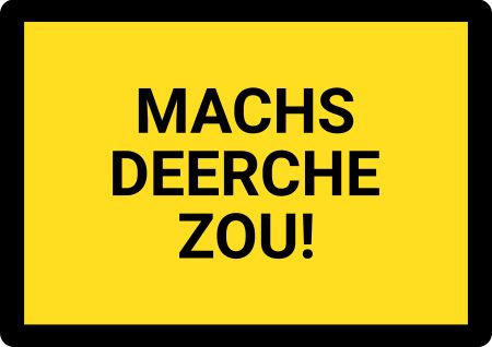 MACHS DEERCHE ZOU! Privat-Pakete Schild informativ auffallend schilder selbst gestalten