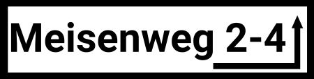 Meisenweg 2-4 Strassen-Hausnummern Schild kreativ informativ auffallend schilder selbst gestalten