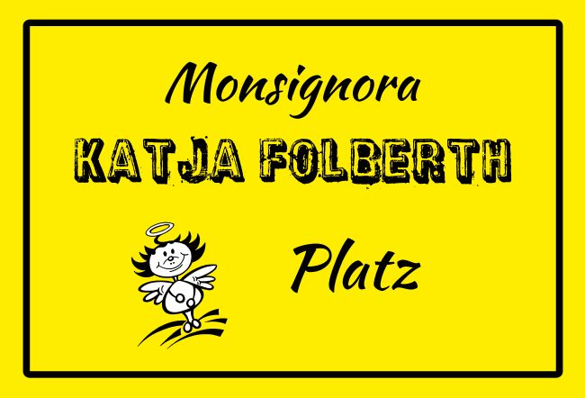 Monsignora Platz Privat-Pakete Schild smart informativ auffallend schilder selbst gestalten