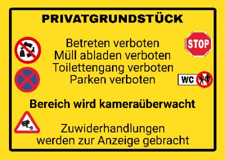 M&uuml;ll abladen verboten Hinweis Schild kreativ spritzig informativ auffallend nachdr&uuml;cklich schilder selbst gestalten