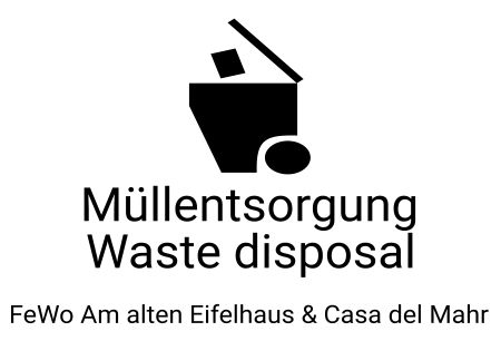 M&uuml;llentsorgung Hinweis Schild informativ auffallend schilder selbst gestalten