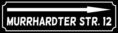 Murrhardter Str. 12 Strassen-Hausnummern Schild kreativ informativ auffallend schilder selbst gestalten