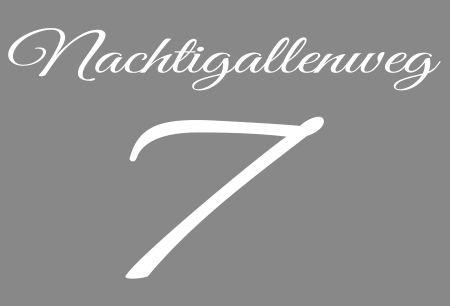 Nachtigallenweg 7 Strassen-Hausnummern Schild smart schilder selbst gestalten