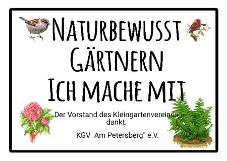 Naturbewusst Gärtnern Privat-Pakete Schild bunt schilder selbst gestalten