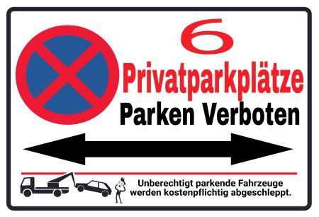 Nur Privatparkpl&auml;tze Parken-Verkehr Schild kreativ informativ auffallend schilder selbst gestalten