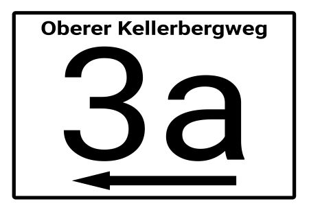 Oberer Kellerbergweg 3a Wegweiser Schild kreativ informativ auffallend schilder selbst gestalten