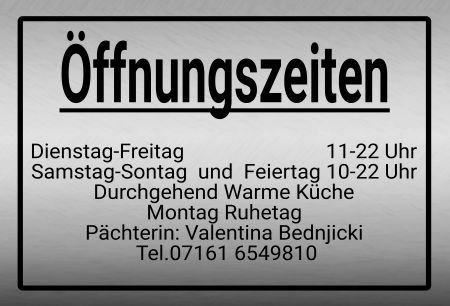 &Ouml;ffnungszeiten Firma Schild smart kreativ schilder selbst gestalten