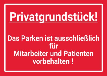 Parken ausschließlich für Mitarbeiter Hinweis Schild informativ auffallend nachdrücklich schilder selbst gestalten