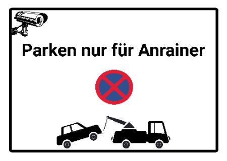 Parken nur für Anrainer Parken-Verkehr Schild smart schilder selbst gestalten