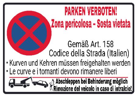 PARKEN VERBOTEN! Parken-Verkehr Schild smart bunt kreativ schilder selbst gestalten