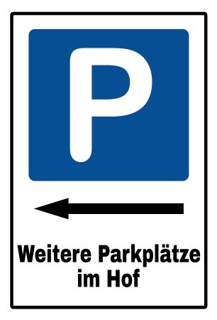 Parkplätze im Hof Parken-Verkehr Schild kreativ informativ auffallend schilder selbst gestalten