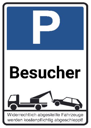 Parkplatz f&uuml;r Besucher Parken-Verkehr Schild informativ auffallend schilder selbst gestalten