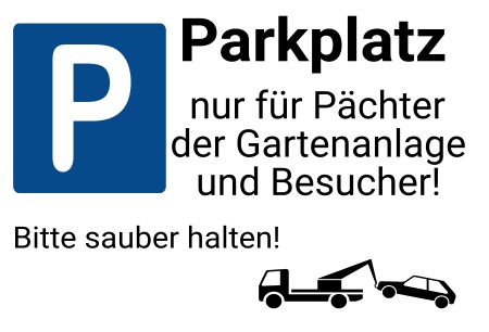 Parkplatz nur für Pächter Parken-Verkehr Schild smart kreativ informativ auffallend schilder selbst gestalten