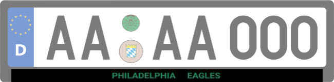 PHILADELPHIA EAGLES Kennzeichenhalter Schild smart schilder selbst gestalten
