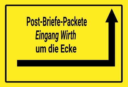 Post-Briefe-Pakete Wegweiser Schild smart kreativ schilder selbst gestalten