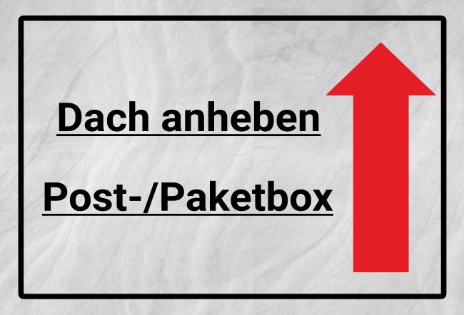 Post-/Paketbox Privat-Pakete Schild smart kreativ spritzig schilder selbst gestalten