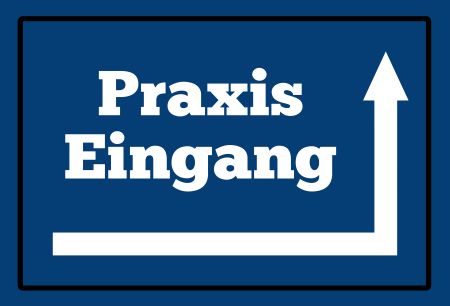 Praxis Eingang Wegweiser Schild smart spritzig schilder selbst gestalten