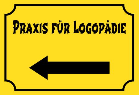 Praxis für Logopädie Firma Schild smart informativ auffallend schilder selbst gestalten