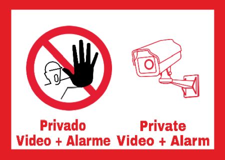 Privado Video Alarme Parken-Verkehr Schild kreativ informativ auffallend schilder selbst gestalten