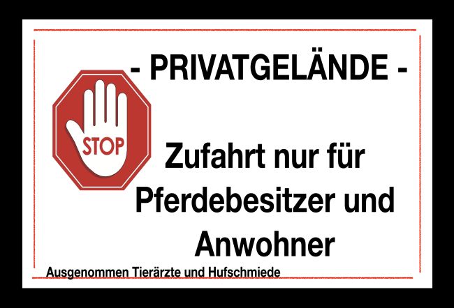 Privatgelände Parken-Verkehr Schild kreativ informativ auffallend schilder selbst gestalten