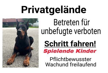Privatgelände - Schritt fahren Hinweis Schild kreativ spritzig informativ schilder selbst gestalten