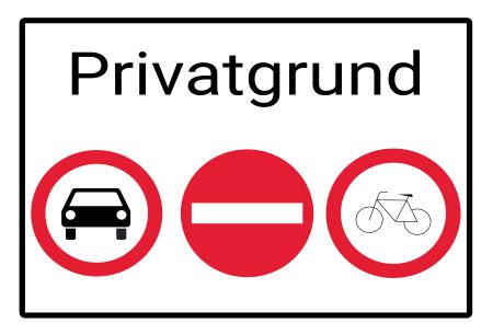 Privatgrund Parken-Verkehr Schild informativ auffallend schilder selbst gestalten