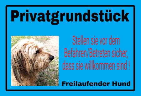 Privatgrundst&uuml;ck Hinweis Schild informativ auffallend nachdr&uuml;cklich schilder selbst gestalten