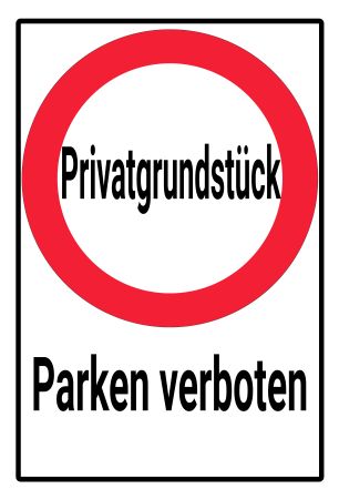 Privatgrundst&uuml;ck Parken-Verkehr Schild informativ auffallend schilder selbst gestalten
