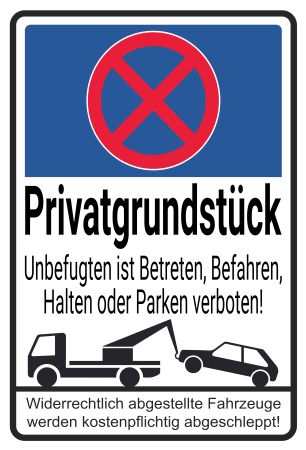 Privatgrundst&uuml;ck Parken-Verkehr Schild informativ auffallend schilder selbst gestalten
