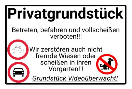 Privatgrundstück Privat-Pakete Schild smart informativ auffallend nachdrücklich schilder selbst gestalten