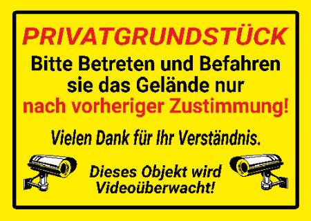 PRIVATGRUNDST&Uuml;CK Warnung-Zutrittverboten Schild kreativ informativ auffallend nachdr&uuml;cklich schilder selbst gestalten