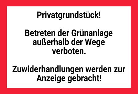 Privatgrundstück Warnung-Zutrittverboten Schild informativ auffallend schilder selbst gestalten