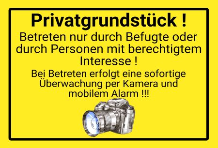 Privatgrundstück! Warnung-Zutrittverboten Schild smart spannend kreativ schilder selbst gestalten