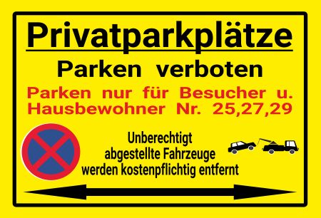 Privatparkplätze Parken-Verkehr Schild smart spannend spritzig informativ auffallend schilder selbst gestalten