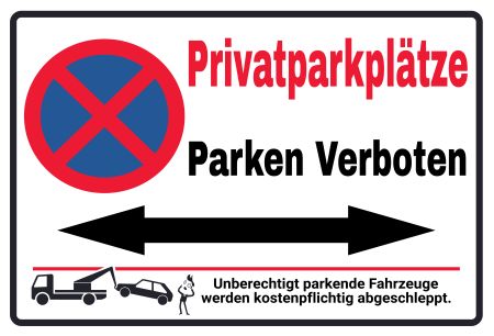 Privatparkplätze Privat-Pakete Schild smart informativ schilder selbst gestalten