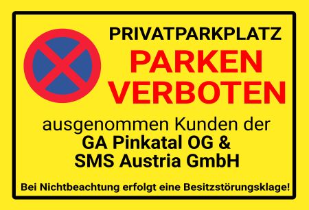 PRIVATPARKPLATZ Parken-Verkehr Schild smart informativ auffallend schilder selbst gestalten