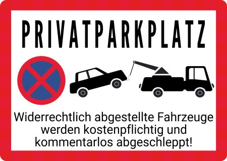PRIVATPARKPLATZ Parken-Verkehr Schild kreativ informativ nachdrücklich schilder selbst gestalten
