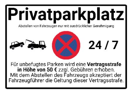 Privatparkplatz Privat-Pakete Schild smart kreativ schilder selbst gestalten