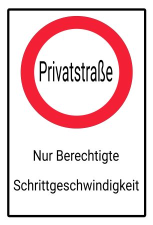 Privatstraße Parken-Verkehr Schild spritzig informativ schilder selbst gestalten