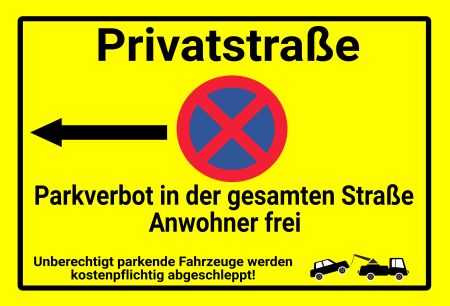 Privatstraße - Parkverbot Parken-Verkehr Schild kreativ informativ auffallend schilder selbst gestalten
