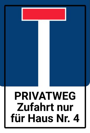 PRIVATWEG Parken-Verkehr Schild informativ auffallend schilder selbst gestalten