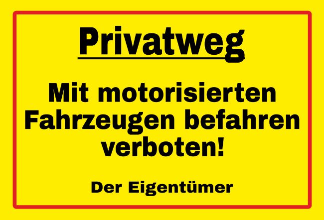 Privatweg Parken-Verkehr Schild smart kreativ informativ auffallend schilder selbst gestalten