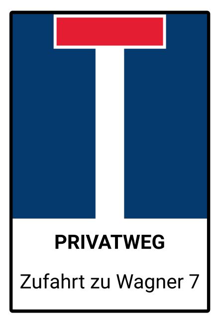 Privatweg Parken-Verkehr Schild informativ auffallend nachdrücklich schilder selbst gestalten