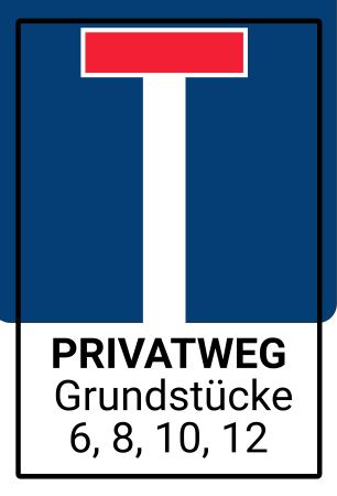 PRIVATWEG SACKGASSE Warnung-Zutrittverboten Schild informativ auffallend nachdrücklich schilder selbst gestalten